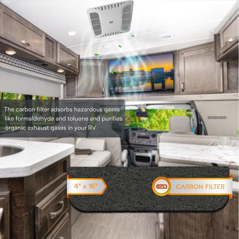 RV Premium Charcoal Activated Carbon Fiber Air Conditioner Filter -