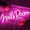 hhuohuona Nails Room Neon Sign Nail Salon Led Sign Dimmable