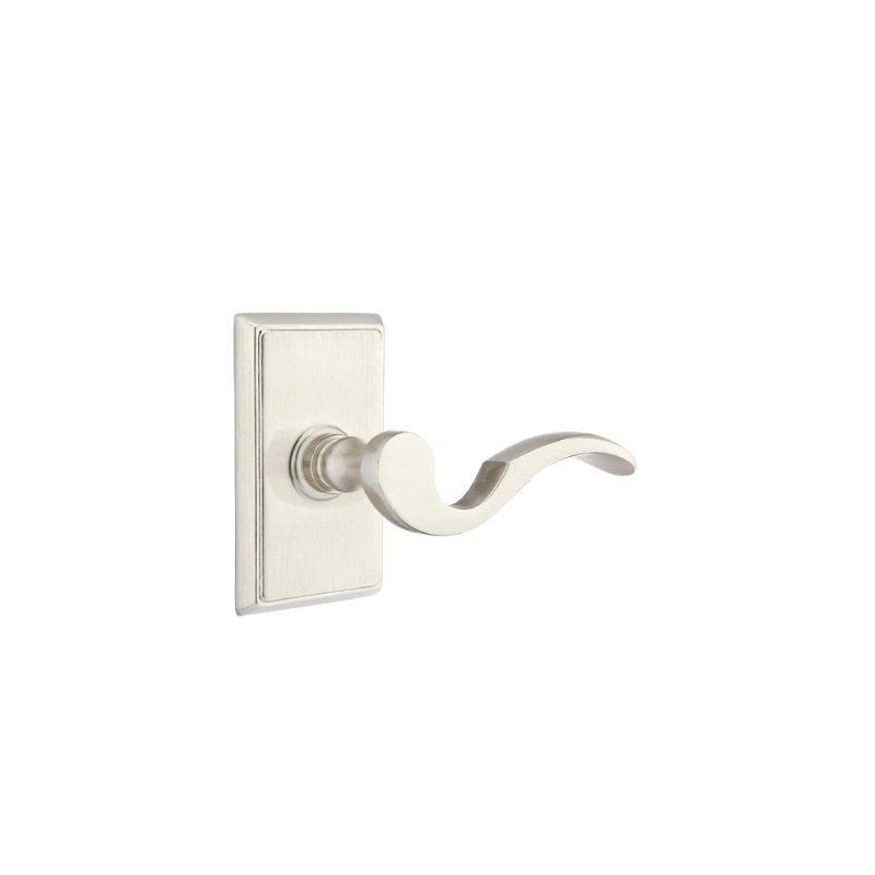 Emtek Passage Set, Rectangular Rosette, Cortina Lever, (Left Hand, Flat