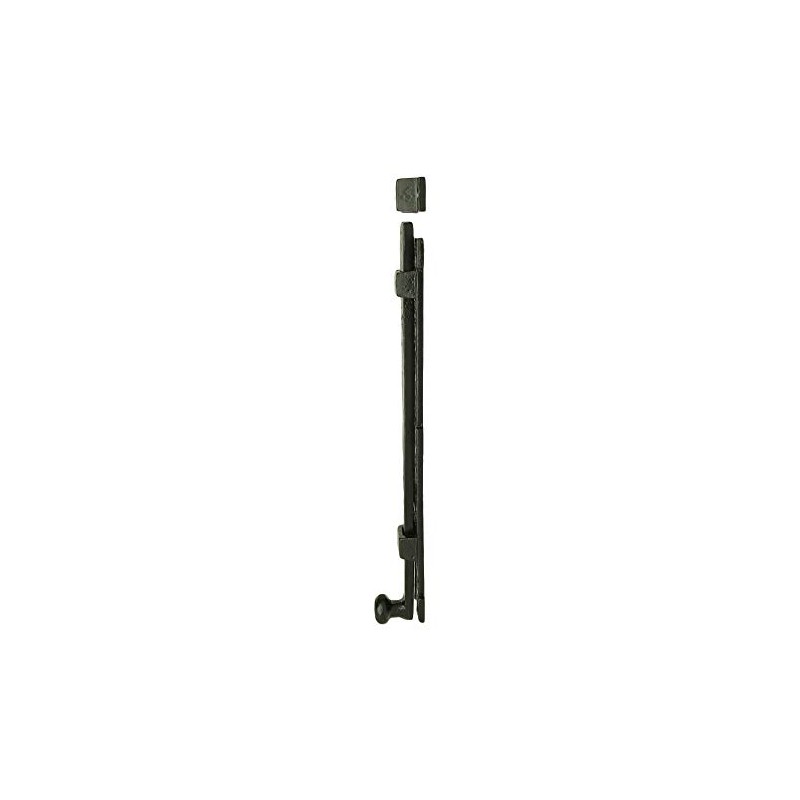 Set of 2 Iron 8 inch Surface Slide Bolt Black