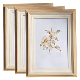 Haobase 3 Pcs 6x8 inch Deep Photo Frames With Vertical/Horizontal Angle Bracket, Picture Frames for Home Office Decoration