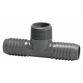 PVC Male Adapter Tee, Insert x Insert x MNPT, 1" Pipe Size - 1 Each