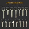 Singzhu U15 PCS Ultra Thin Galvanizing Wrench Set - Open-End
