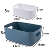 Pack of 6 Plastic Storage Boxes, Multiple Colours Organisation Storage