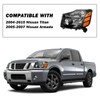 SOCKIR Headlight Assembly Set Replacement for 2004-2015 Nissan Titan /