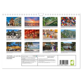 VIETNAM - Im Land des aufsteigenden Drachens (Wandkalender 2026 DIN A4 quer), CALVENDO Monatskalender: Hanoi, Ho Chi Minh City, Hoi An und Hue (CALVENDO Orte)