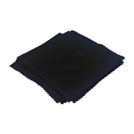 WS UK Microfibre Cleaning Cloth 10x10cm [Black, Pack of 5]