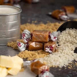 Béquet Caramel - Salted Butterscotch Gourmet Candy - Candy Individually Wrapped - Gourmet Sea Salt Candy - Made in Montana - Kosher (Star D) and Gluten Free - 24oz Resealable Pouch