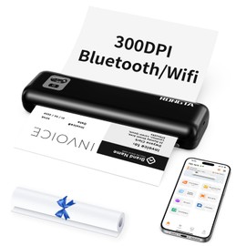 Rongta Portable Printers Wireless for Travel, Bluetooth Thermal Inkless Printer for School/Office/Home Use, Support 8.5x11 US Letter&A4 Thermal Paper, Compatible with Android,iOS & Laptop (F82-Black)