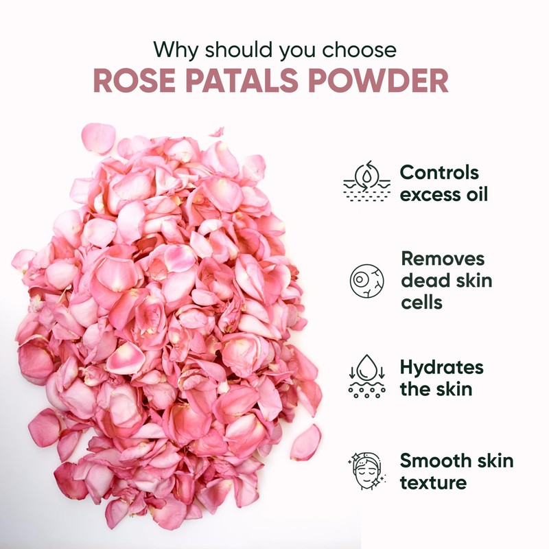 H&C 100% Pure Rose Petals Powder (Rosa Centifolia) for Facial