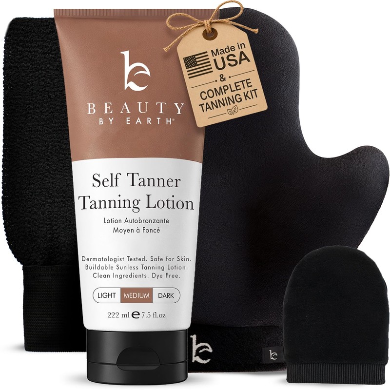 Self Tanner Tanning Application Kit - Bundle of Sunless Tanning