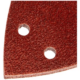 kwb Sanding triangles 93 mm made of precious corundum with 60 grit, tool-free change, resin gluing and reinforced paper carrier for coarse sanding of wood and metal