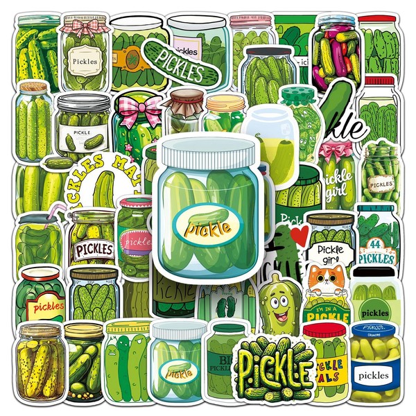 Cucumber Stickers 50 Pcs Vinyl Funny Trendy Pickle Sticker for