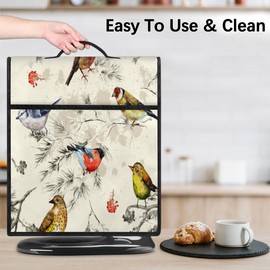 Retro Bird Kitchen Aid Mixer Covers for Stand Mixer Compatible with 6-8 Quarts Mixer Dust-proof Kitchen Mixer Cover Kitchen Aid Mixer Assecories
