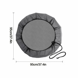 LSRVNM Rain Barrel Mesh Cover, 95 cm Water Butt Net Adjustable, Rain Barrel Net, Rain Collector Protector Covers with Drawstring, Keep Mosquitos and Debris Out Of Your Rain Barrel