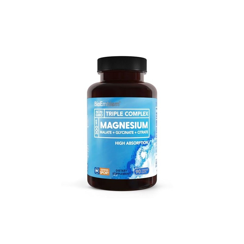BioEmblem Triple Complex Magnesium 300mg 90 caps - Magnesio Glicinato