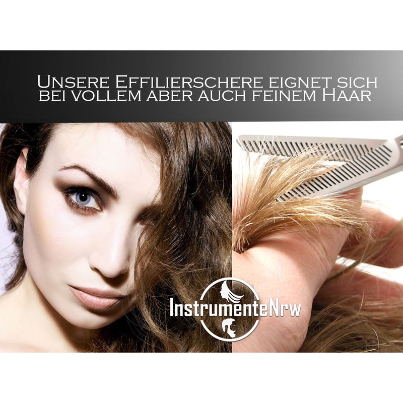 Solingen Thinning Scissors, Hairdressing Scissors with Sharp Double-Sided Toothing, Made