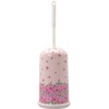 Royal Arden Flower Pattern Toilet Brush Stand Set B 39458 Φ 13 x H 22 cm (40 cm) including brush