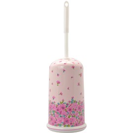 Royal Arden Flower Pattern Toilet Brush Stand Set B 39458 Φ 13 x H 22 cm (40 cm) including brush