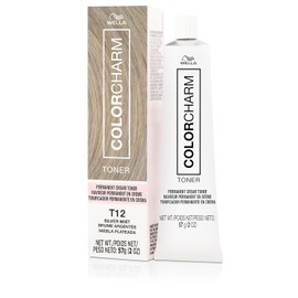 WELLA colorcharm Permanent Crème Toner, Free of Animal-Derivied Ingredients, Parabens Free, Gluten Free, T12 Silver Mist, 2 oz