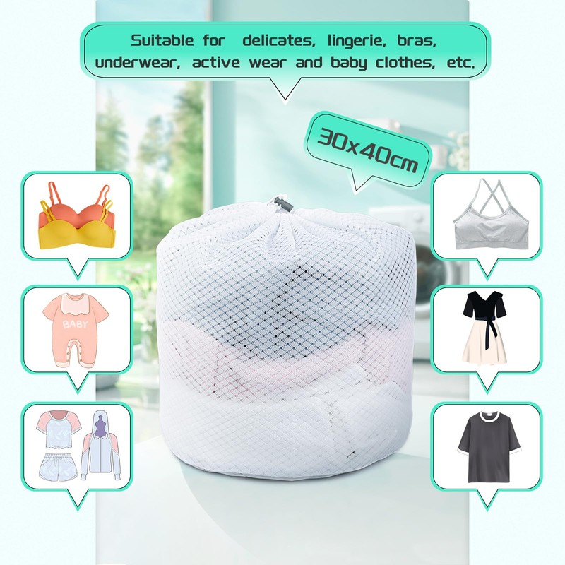 AiQInu Set of 2 Laundry Bags, Washing Machine, Large Washing