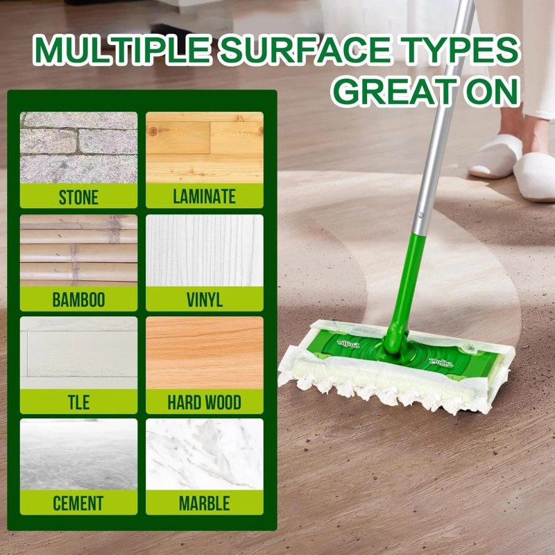 YHOVID Heavy Duty Dry Sweeping Cloths for Swiffer Sweeper Mop