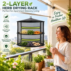 Multi-Layer Food Drying Net for Herbs, Fruit, Fish & Meat – Hanging Mesh Dryer for Home Garden Food Drying & Storage