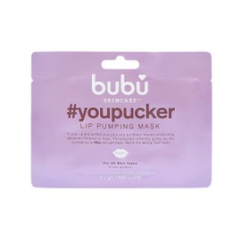 Bubu Lip Plumping Mask - #YOUPUCKER Helps Hydrate & Moisturise Lips, Hydrogel Sheet Mask - Nourishing & Exfoliation Helps Reduce Lip Lines | Vegan (Single Pack)