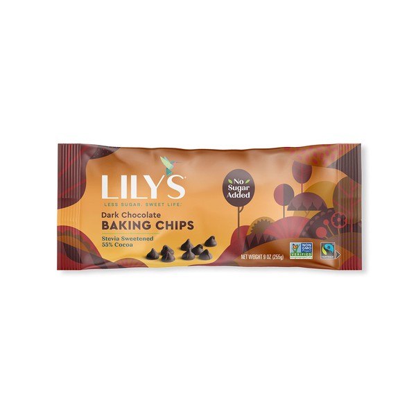 Dark Chocolate Chips by Lily's | Stevia Sweetened, No Added