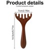 2pcs Wooden Massage Comb, Six-Claw Fishtail Scalp Massager for Eye
