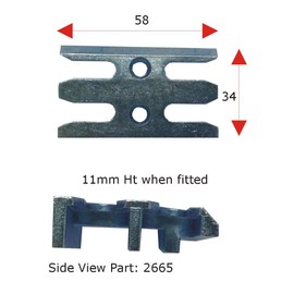 Avocet WKM147T Keep Plate Striker Mushroom Upvc Window Lock
