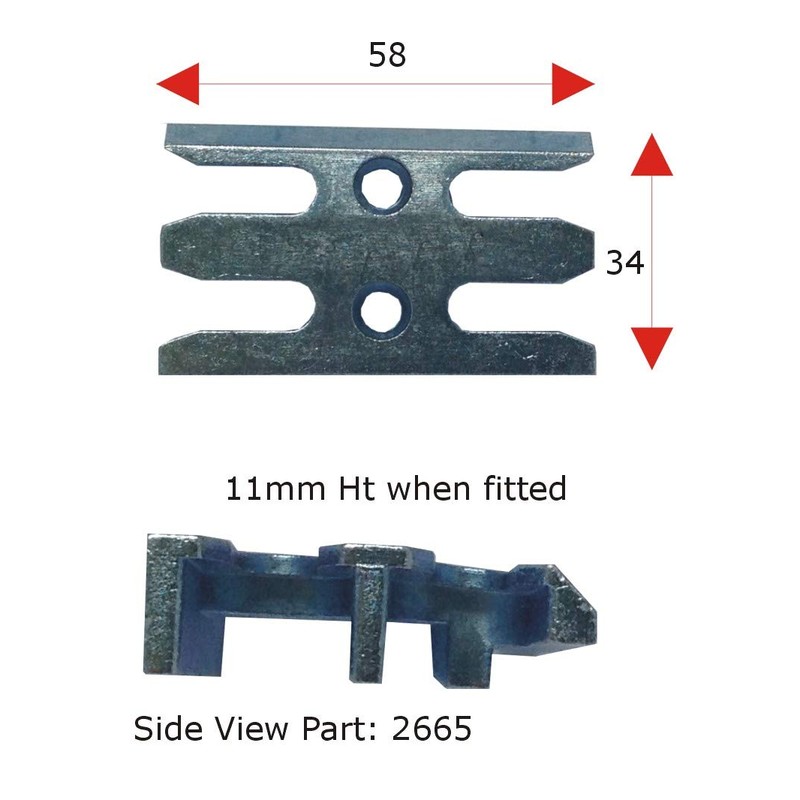 Avocet WKM147T Keep Plate Striker Mushroom Upvc Window Lock