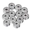 sourcing map 12Pcs MR72ZZ Small Bearing, 2mm ID 7mm OD