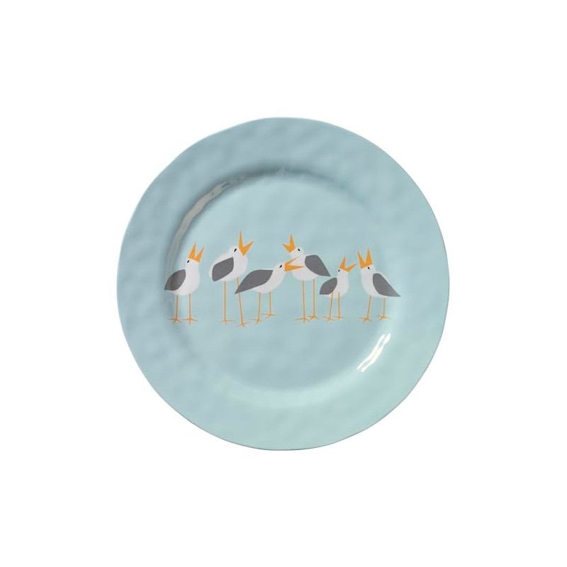 Merritt Designs Seagulls by Kate Nelligan 11.5-inch Dinner Plate, Set