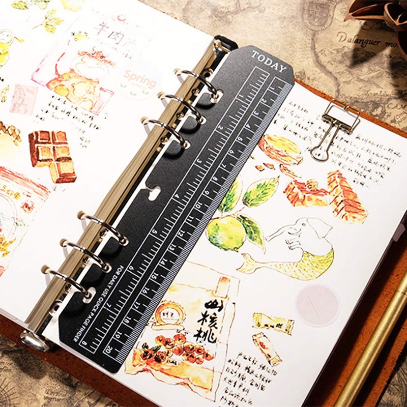 JKJF A5 Ruler A6 Ruler Bookmark Ruler Plastic Page Marker
