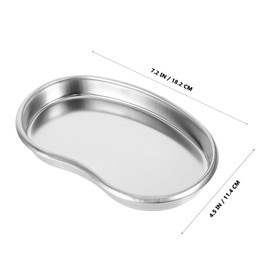 MAGICLULU Tattoo Tray Stainless Steel Medical Tray Tattoo Station Supplies Working Lab Pan Bathroom Organizer Plate Salon Stations for Hair Stylist Silver Stainless Steel
