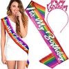 Rainbow Birthday Sash and Crown - SET OF 2: Silver