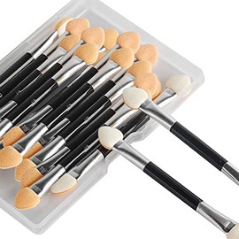 Aplicadores de Sombra de Ojos Desechables de Doble Cara, Cepillos Profesionales de Esponja de Doble Cabeza, Herramienta Cosmética de Maquillaje de Ojos Con Caja para Mujeres y Niñas(2.95 Pulga