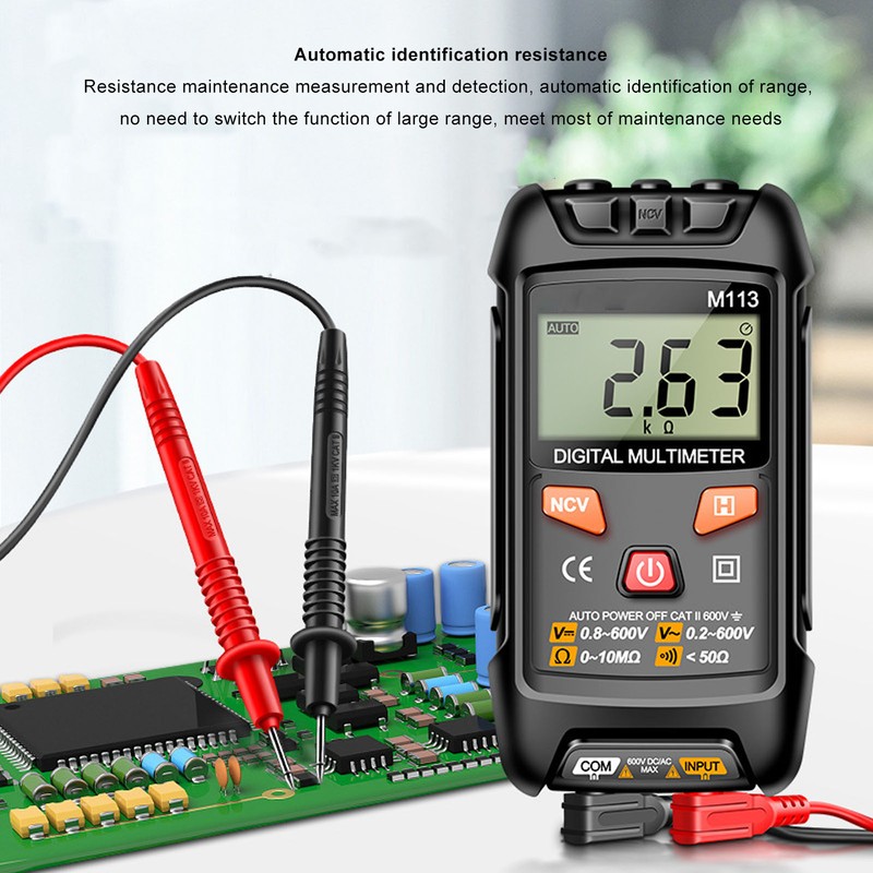 Multimeter Digital Auto Ranging Kit AC Voltmeter Ammeter Ohmmeter High