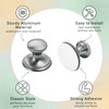 CcHhyyt 4 Pack Self-Stick Knobs Brushed Nickel Self-Adhesive Drawer Knobs