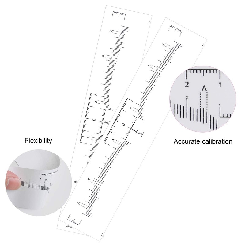 Pack of 100 Eyebrow Rulers with 1 Box 10M Premium