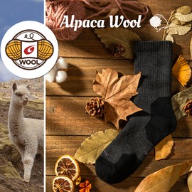 MAGISDU Alpaca Wool Boots Socks Men Women Thermal Warm Compression Cushioned Thick Winter Hunting Socks Hiking