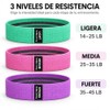 Bandas de Resistencia para Ejercicio, Set de 3 de Tela