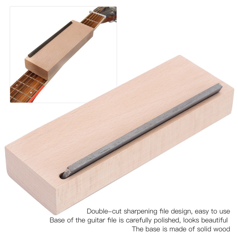 Guitar Fret Beveling File Wooden Cutting Edge Polishing Tool Musical