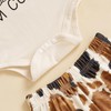 CocMouse Western Baby Girl Fall Outfits Letter Cow Print Long