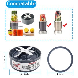 Blade Replacement parts for 600w & 900w NutriBullet Blender 32/24/18OZ Cups Replacement Extractor Stainless Steel Blade Base