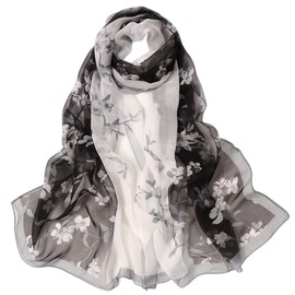 FAIRYGATE Halstuch Damen Seide Georgette Chiffon Stola Schal für Kleider in verschiedenen Farben 39018