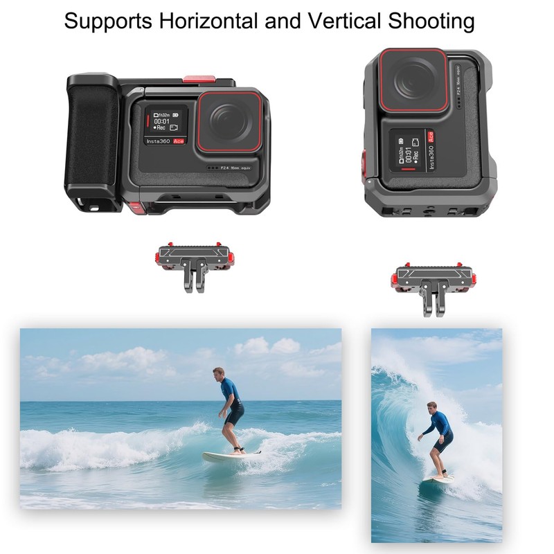 Street Photography Grip Kit Compatible with Insta360 Ace Pro2/Ace Pro