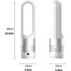 Bladeless Cooling Fan, 23.62 inch Tower Fan, 80° Oscillating Pedestal
