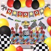 Huaxintoys 61 Pieces Racing Car Children's Birthday Party Tableware, Racing